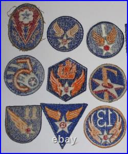 Set Of 18 Original Ww2 Us Army Air Force Shoulder Patches Excellent Condition