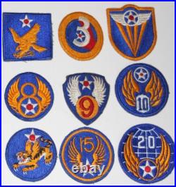 Set Of 18 Original Ww2 Us Army Air Force Shoulder Patches Excellent Condition