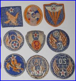 Set Of 18 Original Ww2 Us Army Air Force Shoulder Patches Excellent Condition