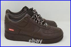 Size 9 Supreme Nike Air Force 1 Low Baroque Brown CU9225-200