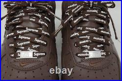 Size 9 Supreme Nike Air Force 1 Low Baroque Brown CU9225-200