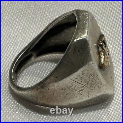 Sterling Silver Gold Filled US Army Air Force Corps AAF Prop Wings Ring WWII