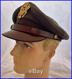 Superb US WW2 Soft Bill 50 Mission US Army Air Forces Pilot Crusher Visor Hat