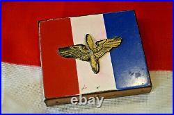 Superbe Poudrier avec photo US Army Air Force USAAF WW2 1944