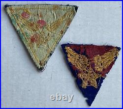 TWO WWII VINTAGE 12th US ARMY AIR FORCES BULLION PATCHES (LOT 31)