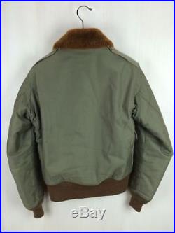 The REAL MCCOY'S Flight Jacket Type B-10 Khaki Size 36 Air Forces US Army