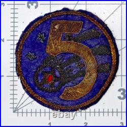 Theater Made WW 2 US Army Air Force 5th Air Force Bullion Wool Patch Inv# K8291