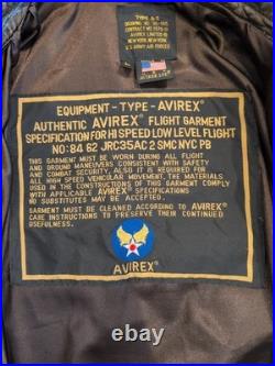 Type A-2 Air Force US Army DWG 30-1415 Brown Leather Jacket Mens L Cockpit USA