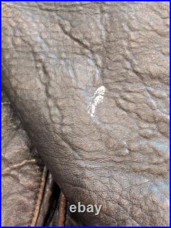 Type A-2 Air Force US Army DWG 30-1415 Brown Leather Jacket Mens L Cockpit USA