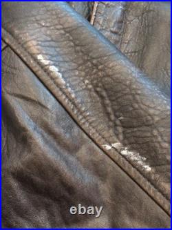 Type A-2 Air Force US Army DWG 30-1415 Brown Leather Jacket Mens L Cockpit USA