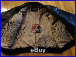 Type A-2 Size XXL US Army Air Force Flyers Black Heavy Pebbled Leather Jacket