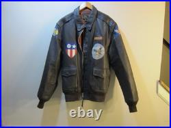 Type A-2 USAAF US Army Air Force Brown Leather Flight Jacket 44 Men's