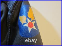 Type A-2 USAAF US Army Air Force Brown Leather Flight Jacket 44 Men's
