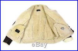 Type B-3 Us Army Airforce Style Sheepskin Shearling Jacket, Size XL