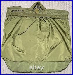 U. S. Air Force Army Flyers Helmet Bag Green Nylon Flight Crew Patches Military