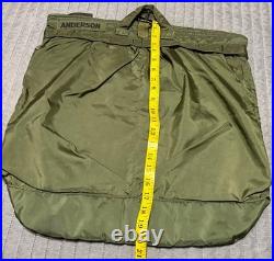 U. S. Air Force Army Flyers Helmet Bag Green Nylon Flight Crew Patches Military