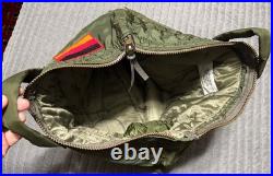 U. S. Air Force Army Flyers Helmet Bag Green Nylon Flight Crew Patches Military