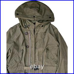 U. S. Air Force Army Overcoat Parka M-47 (1951 Dated) Sz Small OG Green With Belt