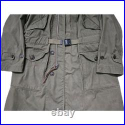 U. S. Air Force Army Overcoat Parka M-47 (1951 Dated) Sz Small OG Green With Belt