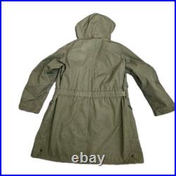 U. S. Air Force Army Overcoat Parka M-47 (1951 Dated) Sz Small OG Green With Belt