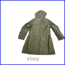 U. S. Air Force Army Overcoat Parka M-47 (1951 Dated) Sz Small OG Green With Belt
