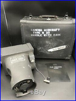 U. S. Army Air Force WW2 Aircraft Camera Type K-25 Folmer Graflex WithCase
