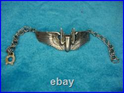 U. S. Army Airforce Aerial Gunner Wings Converted To Bracelet Sterling Silver
