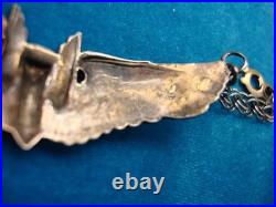 U. S. Army Airforce Aerial Gunner Wings Converted To Bracelet Sterling Silver