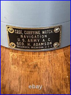 U s army, air force Hamilton navigation watch anti vibration carry case