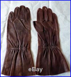 UNUSED Vintage WWII Leather US Army Air Forces Gloves Size 9 Mark Cross Glove Co
