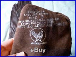 UNUSED Vintage WWII Leather US Army Air Forces Gloves Size 9 Mark Cross Glove Co