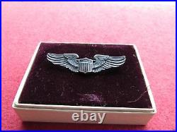 US ARMY AIR FORCE AAF Amico sterling Pilot wing in box Wosk Tagged BEAUTIFUL