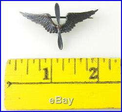 US ARMY AIR FORCE WING & PROP Sterling Silver & Bronze BADGE Tiffany & Co. T70y