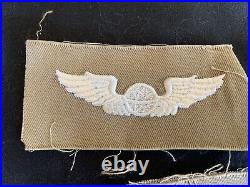 US ARMY AIR FORCE WW 2 Wing Lot of 5 EMBROIDERED ON KHAKI TWILL