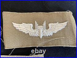 US ARMY AIR FORCE WW 2 Wing Lot of 5 EMBROIDERED ON KHAKI TWILL