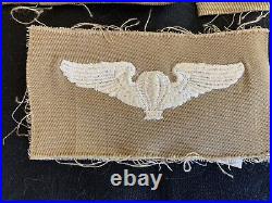 US ARMY AIR FORCE WW 2 Wing Lot of 5 EMBROIDERED ON KHAKI TWILL