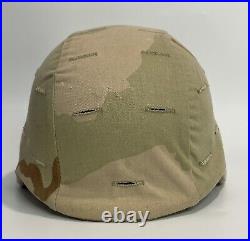 US ARMY Air Force PASGT Combat Helmet S-2 Small with Desert Camouflage Cover