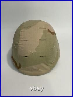 US ARMY Air Force PASGT Combat Helmet S-2 Small with Desert Camouflage Cover