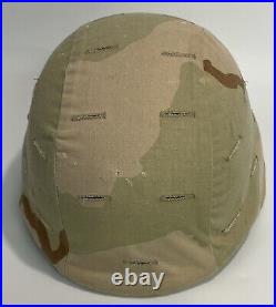 US ARMY Air Force PASGT Combat Helmet S-2 Small with Desert Camouflage Cover