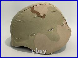 US ARMY Air Force PASGT Combat Helmet S-2 Small with Desert Camouflage Cover