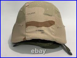 US ARMY Air Force PASGT Combat Helmet S-2 Small with Desert Camouflage Cover