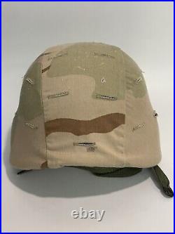 US ARMY Air Force PASGT Combat Helmet S-2 Small with Desert Camouflage Cover