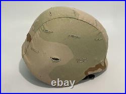 US ARMY Air Force PASGT Combat Helmet S-2 Small with Desert Camouflage Cover