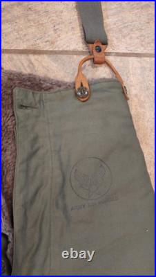 US Air Force Army A-10 Winter Wool Flying Trousers Original Police Braces ExCond
