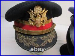 US Air Force US Army Military Uniform Dress Hats and War Ration Book