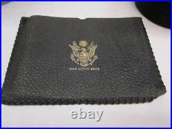 US Air Force US Army Military Uniform Dress Hats and War Ration Book