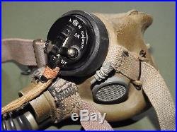 US Army AAF WW2 8TH AIR FORCE FIGHTER PILOT BRITISH TYPE G OXYGEN MASK Vtg RARE