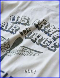 US. Army Air Force 40s Vintage T-shirt Generated Buckly Field Print Size 44 Tops