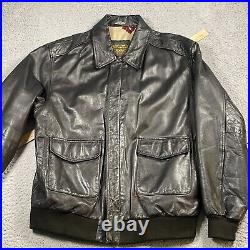 US Army Air Force A-2 Leather Bomber Jacket Men's Large Map Liner