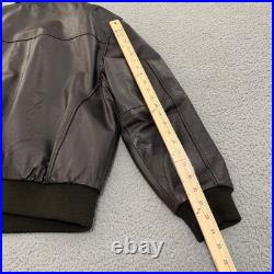 US Army Air Force A-2 Leather Flight Jacket Mens Large Brown Map Lining